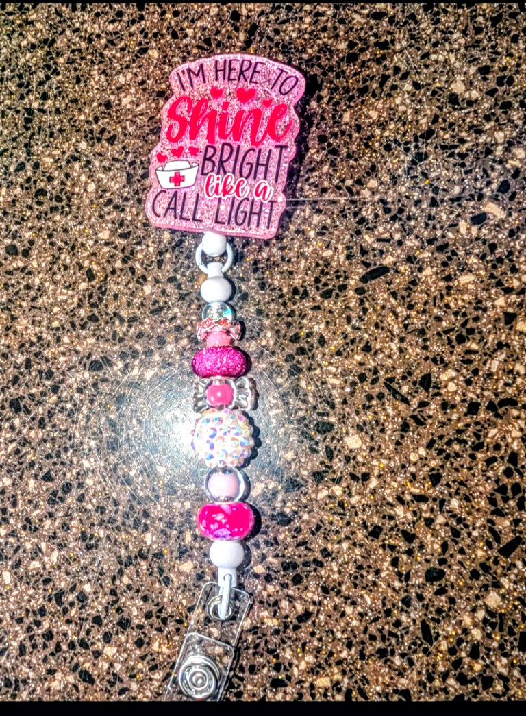 Shine Bright badge reel