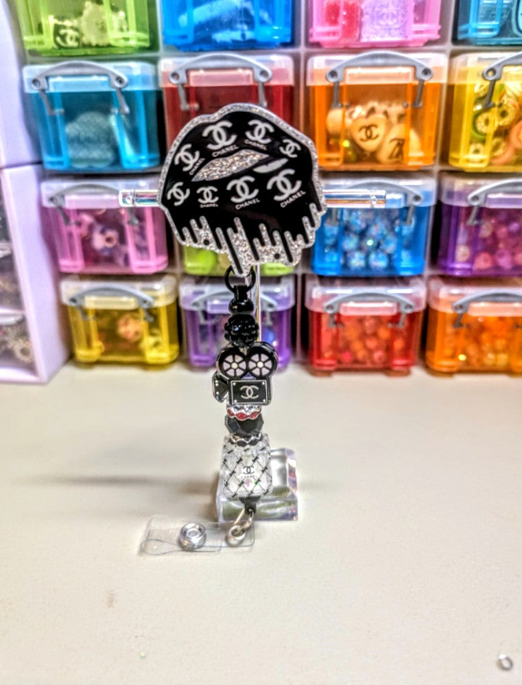 Chanel inspired badge reel
