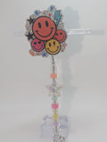 Retro happy badge reel