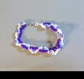 Purple floral beaded bracelets